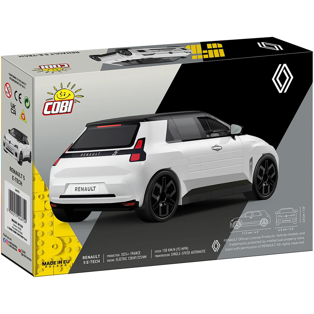 imagen de COBI: Renault 5 E-Tech coche blanco juego de construcción (24675) 5