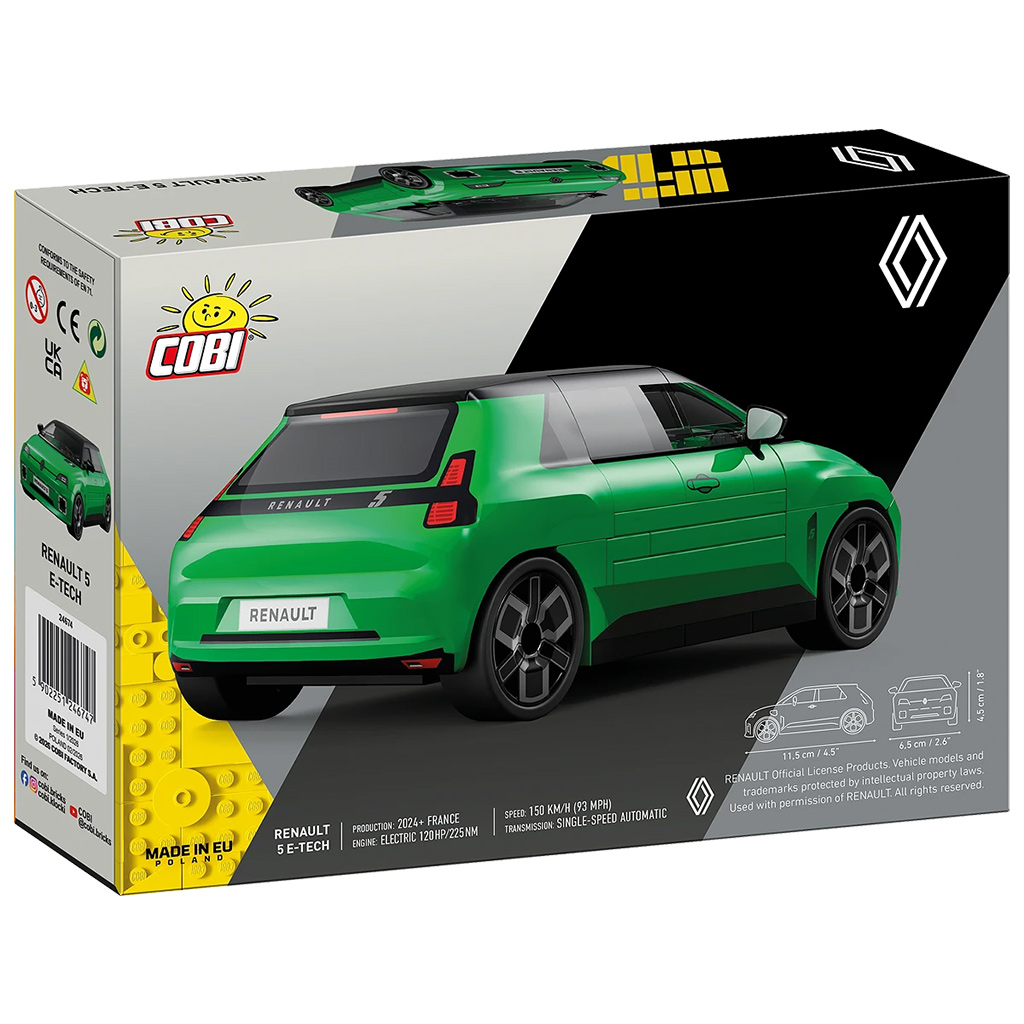 imagen de COBI: Renault 5 E-Tech coche verde juguete de construcción (24674) 4