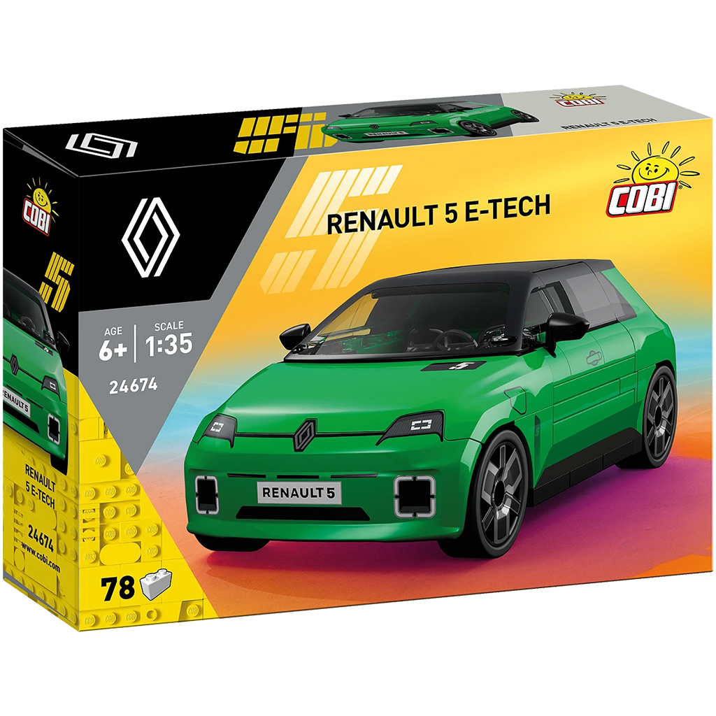 imagen de COBI: Renault 5 E-Tech coche verde juguete de construcción (24674) 1