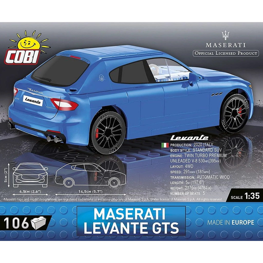 imagen de COBI: Set de construcción del coche deportivo Maserati Levante GTS (24569) 4
