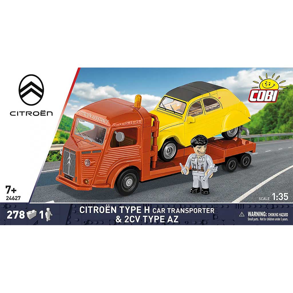imagen de COBI: Transportador de coches Citroen Type H & juguete de construcción 2CV Type AZ (24627) 1