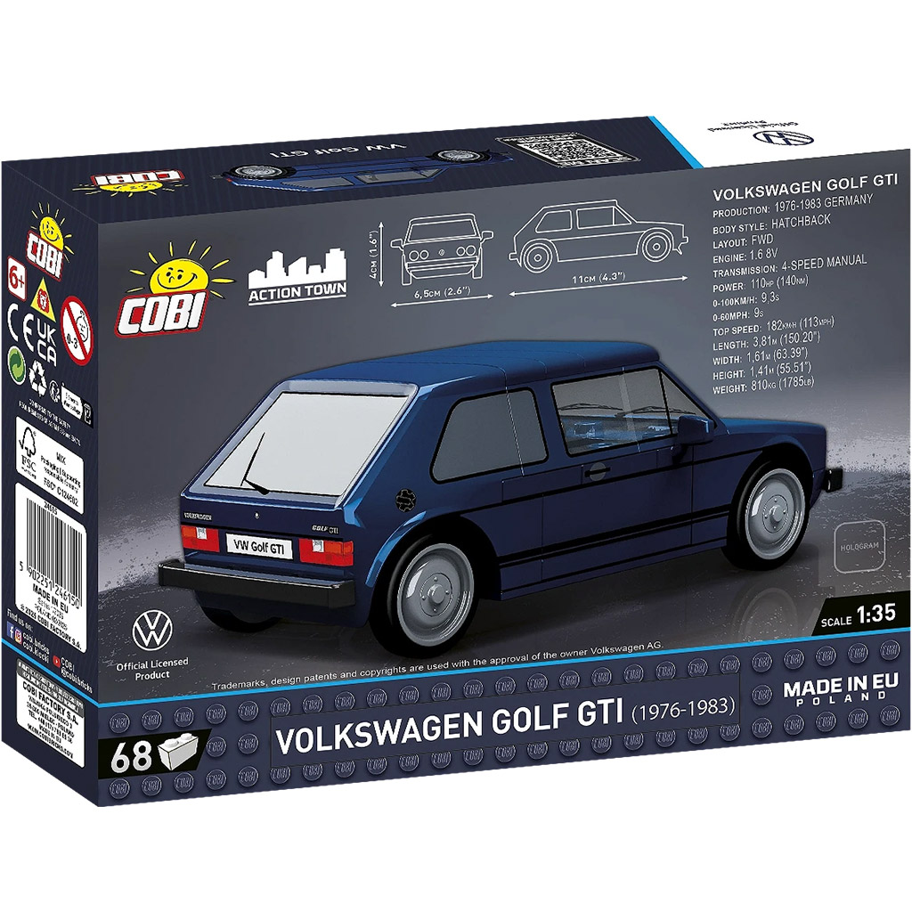 imagen de COBI: Volkswagen Golf GTI azul juego de construcción (24615) 3