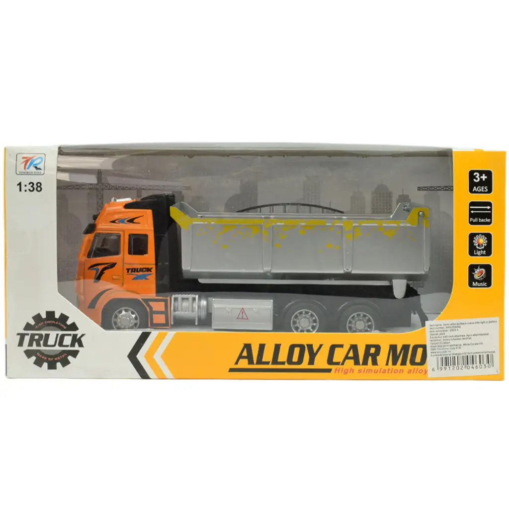 imagen de Coche de Aleación: Camión volquete con luz y sonido 19cm 5