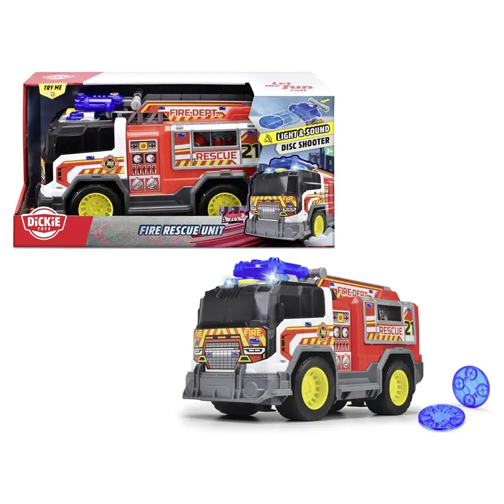 imagen de Coche de bomberos con luz y sonido 30cm - Dickie Toys 1