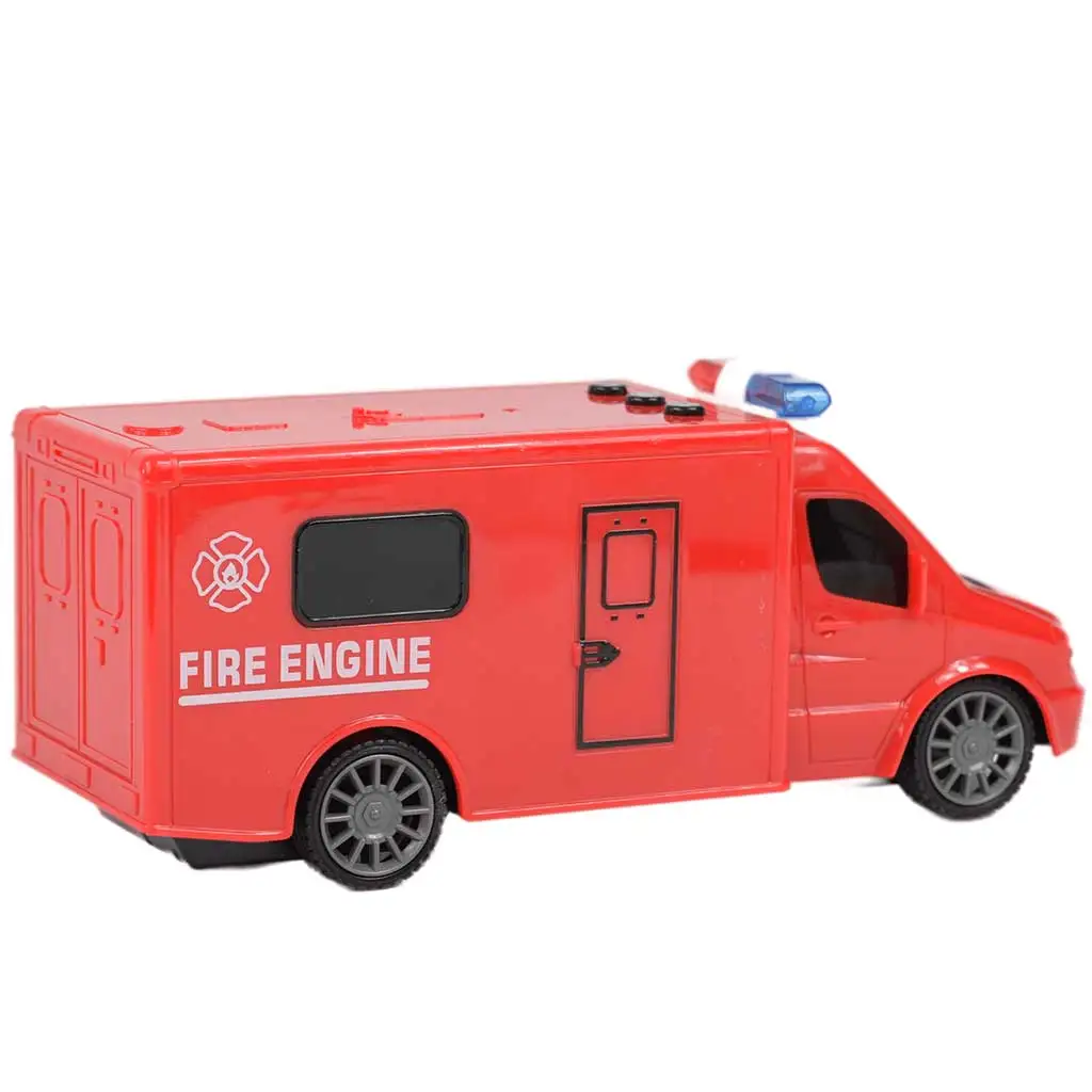imagen de Coche de bomberos RC a control remoto con efectos de luz 1/30 de escala 20cm 2