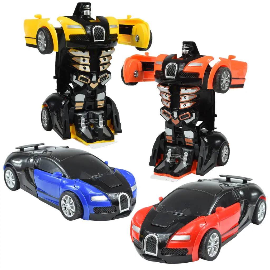 imagen de Coche de carreras: coche deportivo transformable con ruedas de volante en varias versiones de 13 cm 1