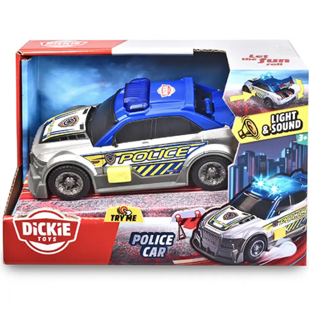 imagen de Coche de policía con luz y sonido 15cm - Dickie Toys 1