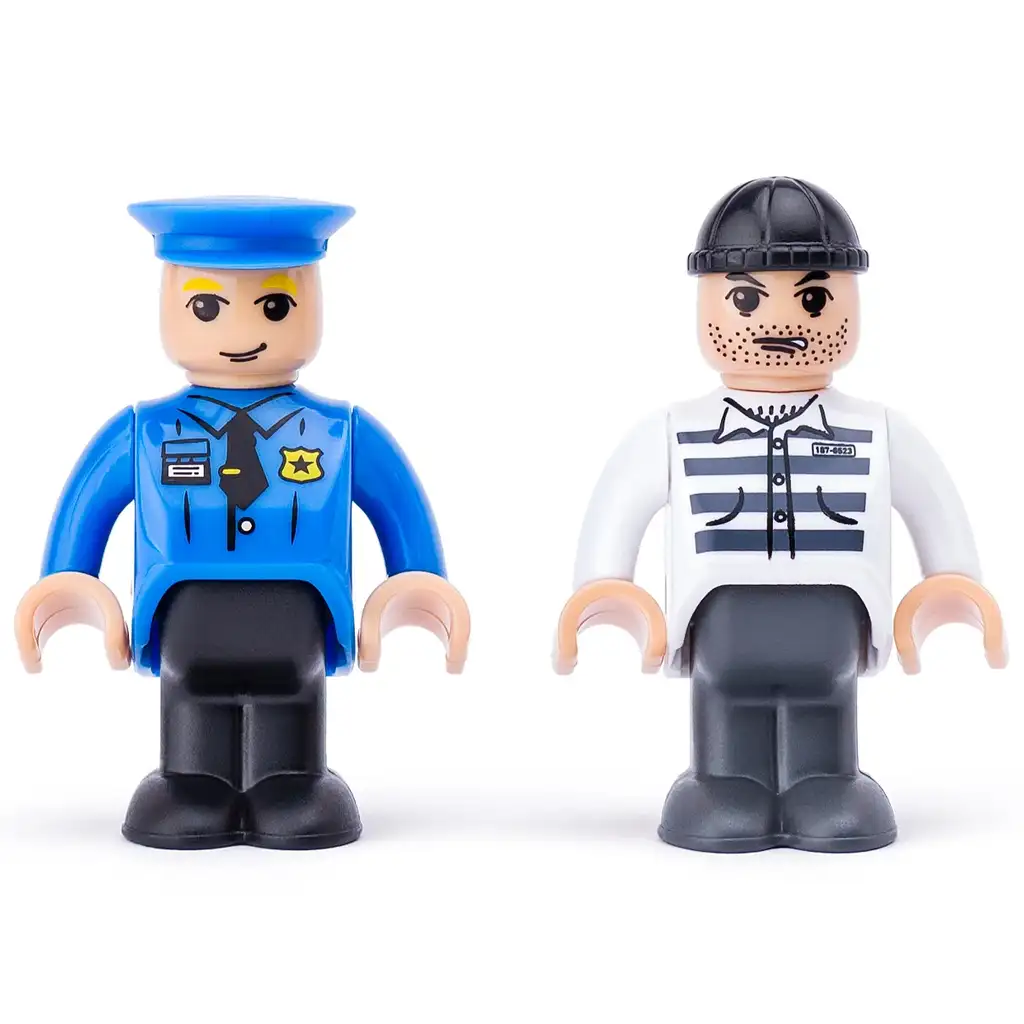 imagen de Coche de policía magnético con remolque - Woodyland 3