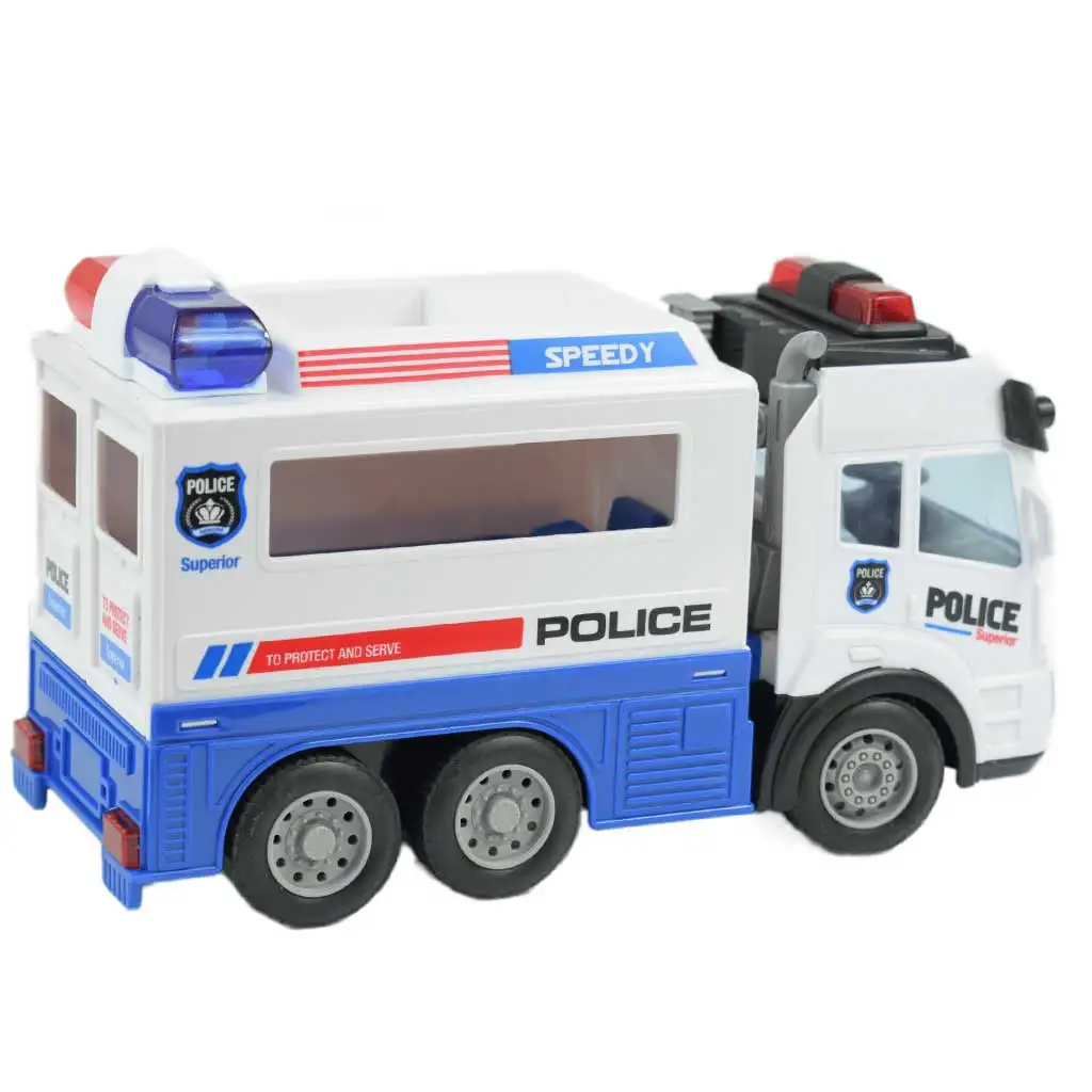 imagen de Coche de policía RC con control remoto y efectos de luz 1/43 27Mhz 21cm 2