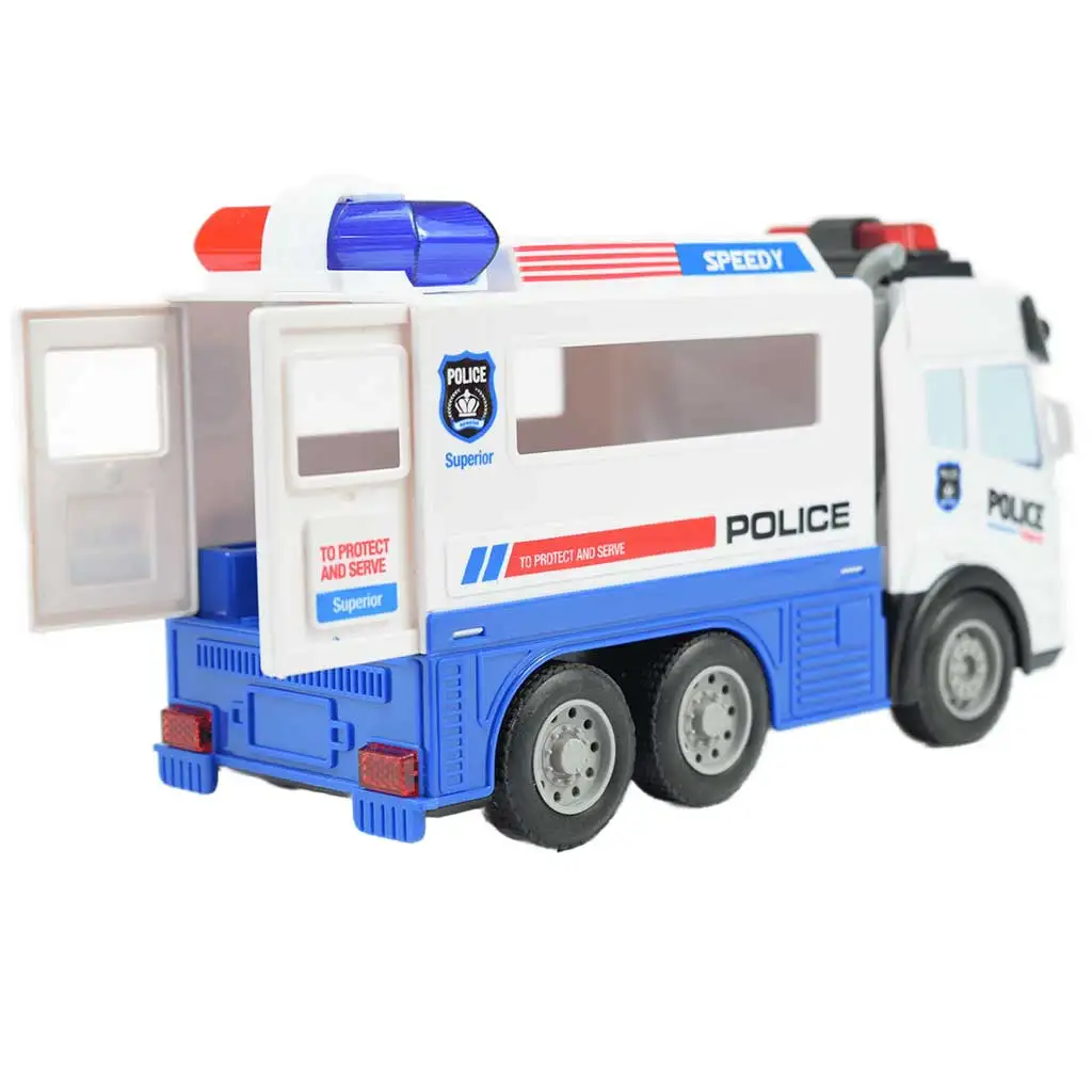 imagen de Coche de policía RC con control remoto y efectos de luz 1/43 27Mhz 21cm 4
