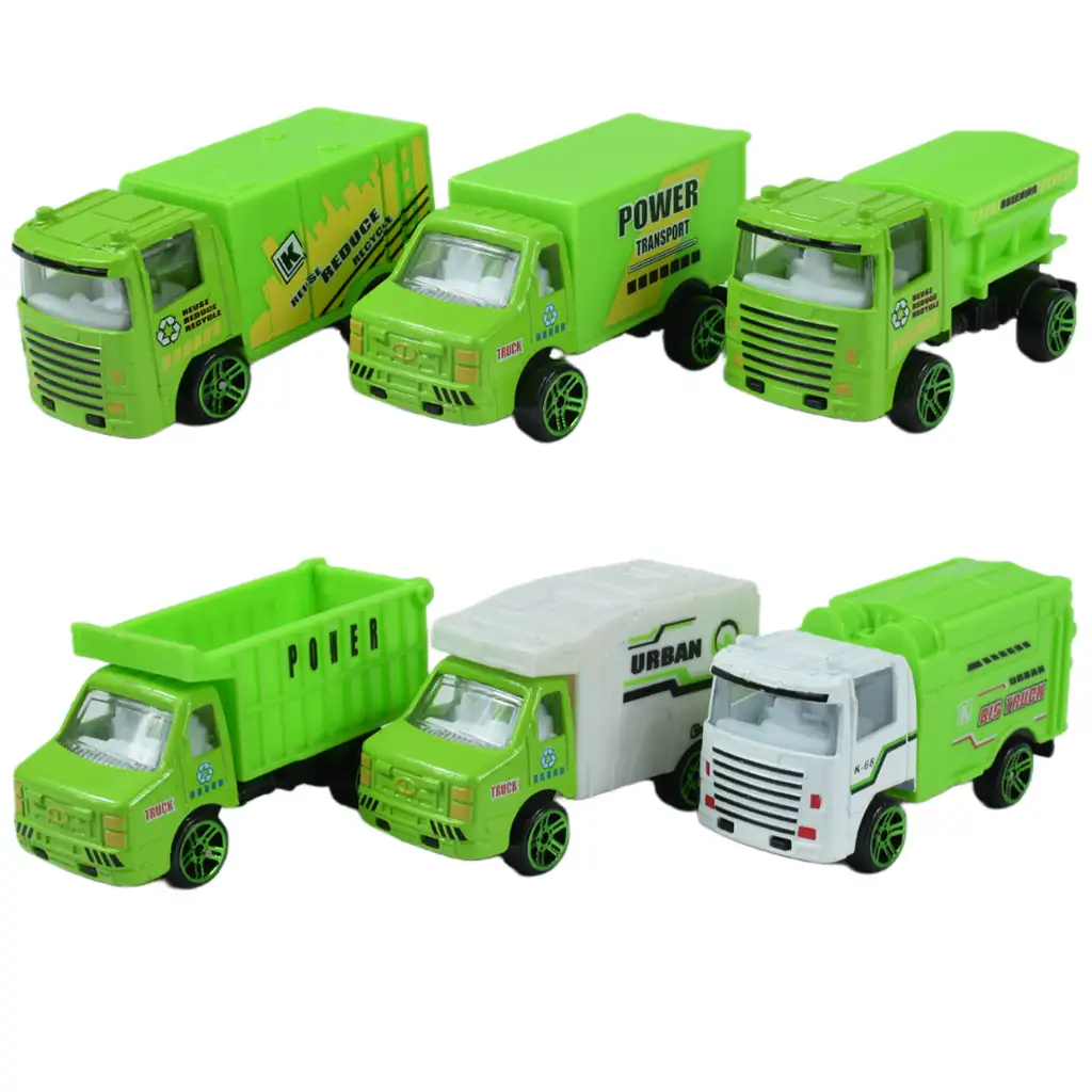 imagen de Coche de Reciclaje: Set de 10 Camiones de Basura 2