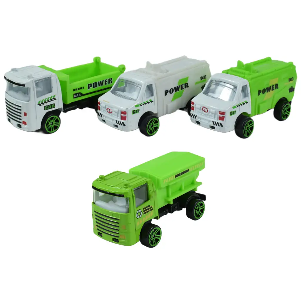 imagen de Coche de Reciclaje: Set de 10 Camiones de Basura 3