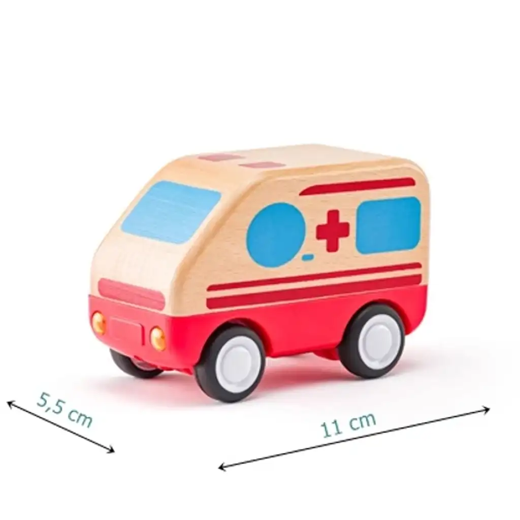 imagen de Coche de rescate de madera con luz y sonido - Woodyland 2