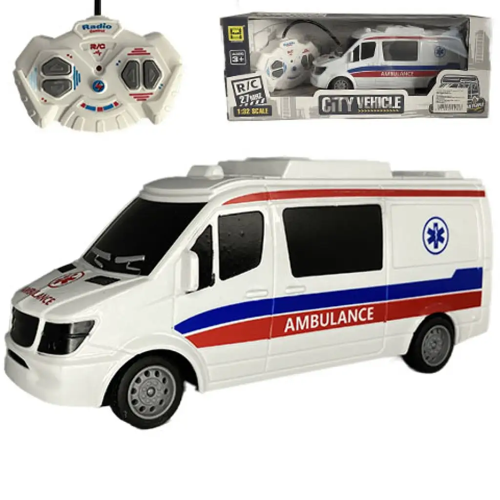 imagen de Coche de rescate RC a control remoto con luz 27MHz escala 1/32 25cm 1