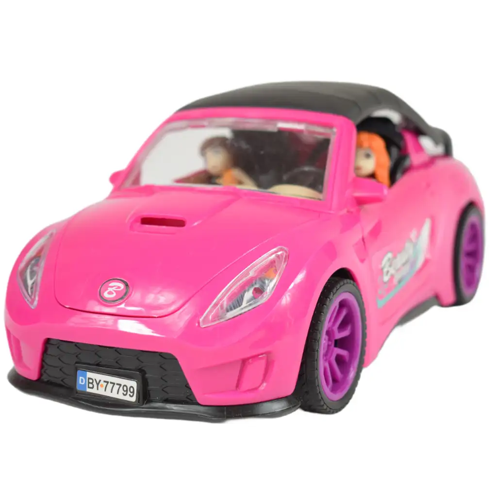 imagen de Coche Deportivo de Moda: Set de coche deportivo rosa con luz y sonido, helicóptero 10