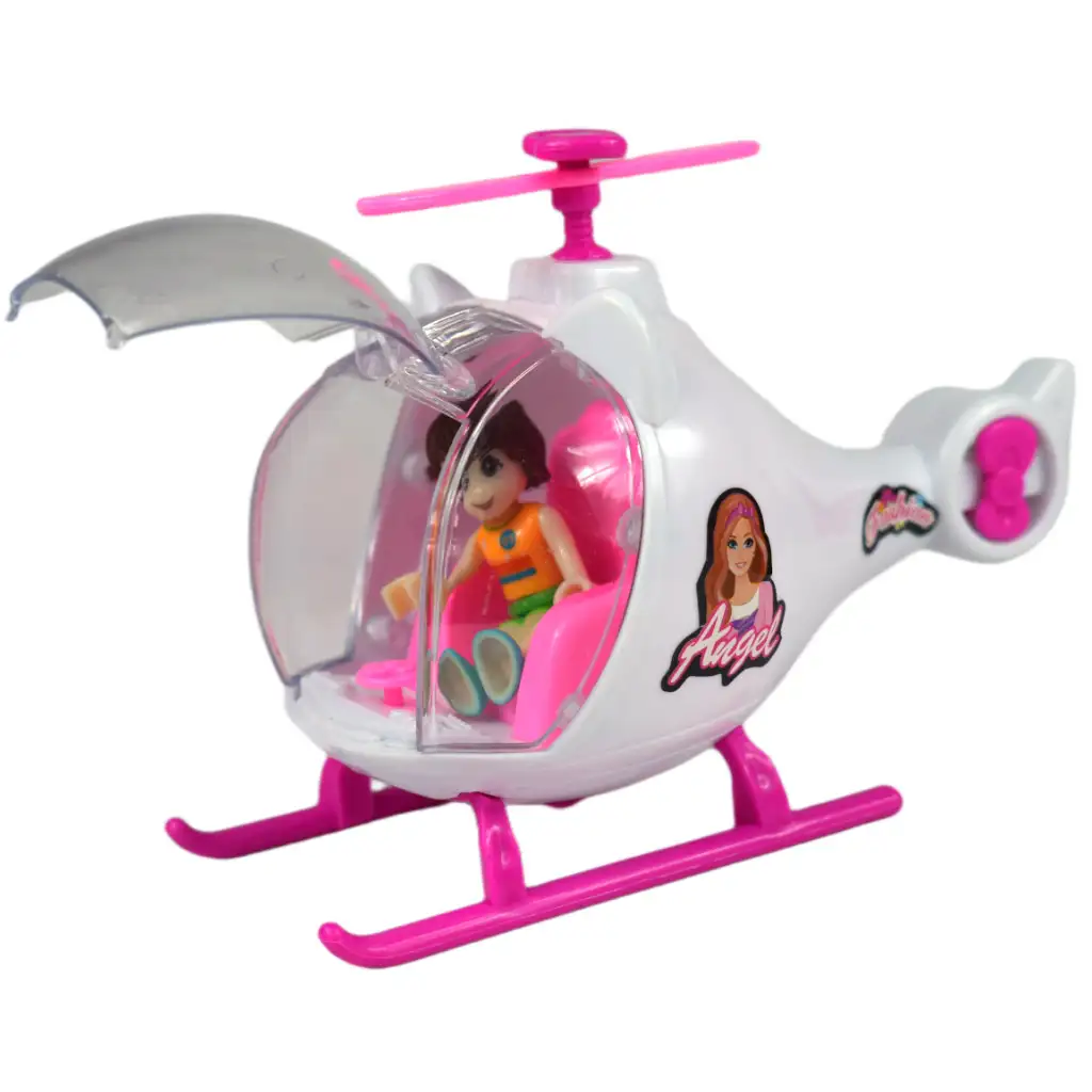 imagen de Coche Deportivo de Moda: Set de coche deportivo rosa con luz y sonido, helicóptero 11