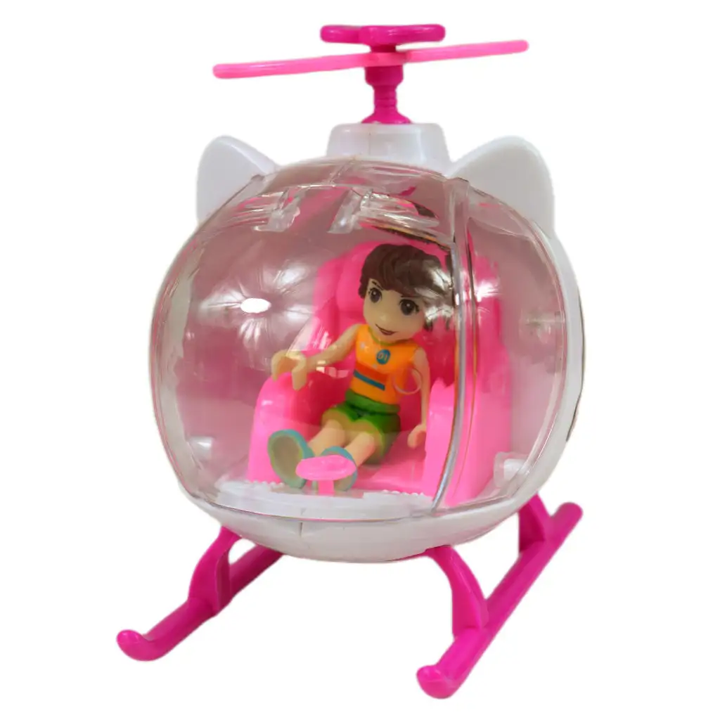 imagen de Coche Deportivo de Moda: Set de coche deportivo rosa con luz y sonido, helicóptero 12