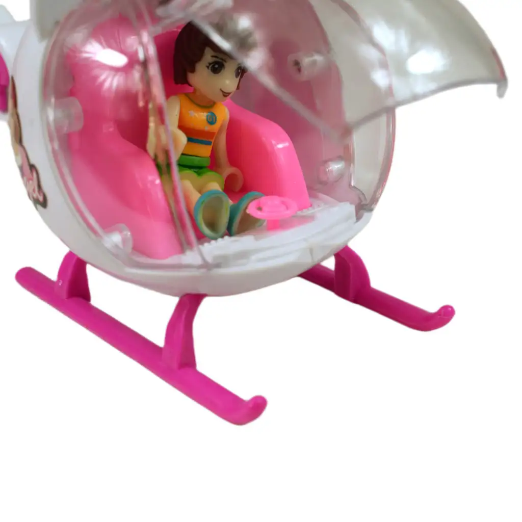 imagen de Coche Deportivo de Moda: Set de coche deportivo rosa con luz y sonido, helicóptero 15