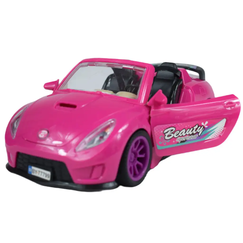 imagen de Coche Deportivo de Moda: Set de coche deportivo rosa con luz y sonido, helicóptero 4
