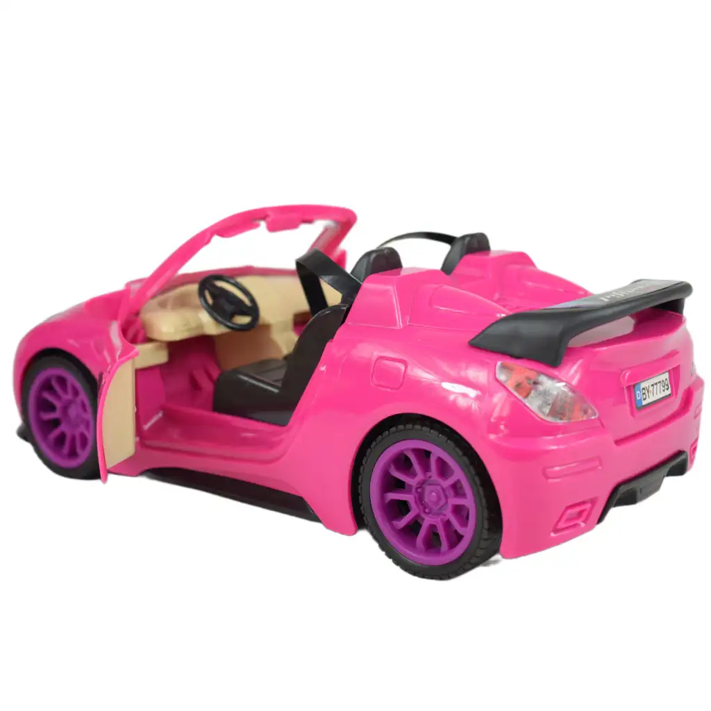 imagen de Coche Deportivo de Moda: Set de coche deportivo rosa con luz y sonido, helicóptero 6