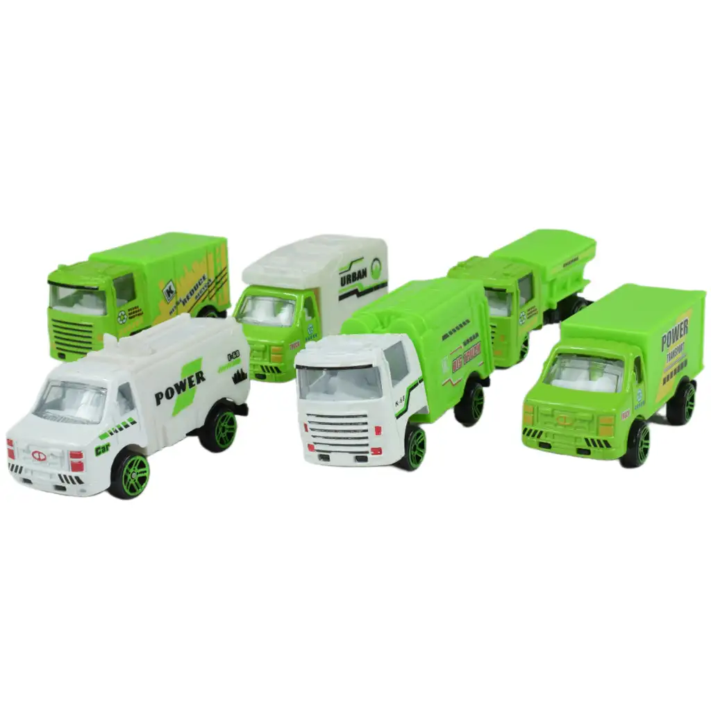 imagen de Coche Ecológico: Set de 6 camiones de recogida de residuos 8