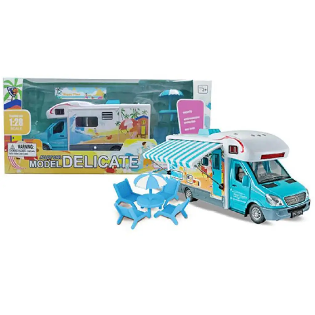 imagen de Coche pequeño Delicate azul con función de retroceso 1/28 1