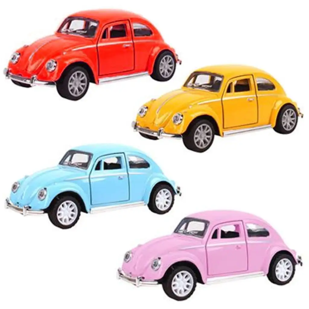 imagen de Coche pequeño Volkswagen Beetle de tracción hacia atrás con luz y sonido 1/32 en varias versiones 1