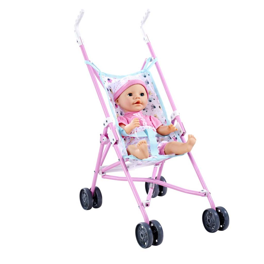 imagen de Cochecito de bebé rosa plegable - Simba Toys 2