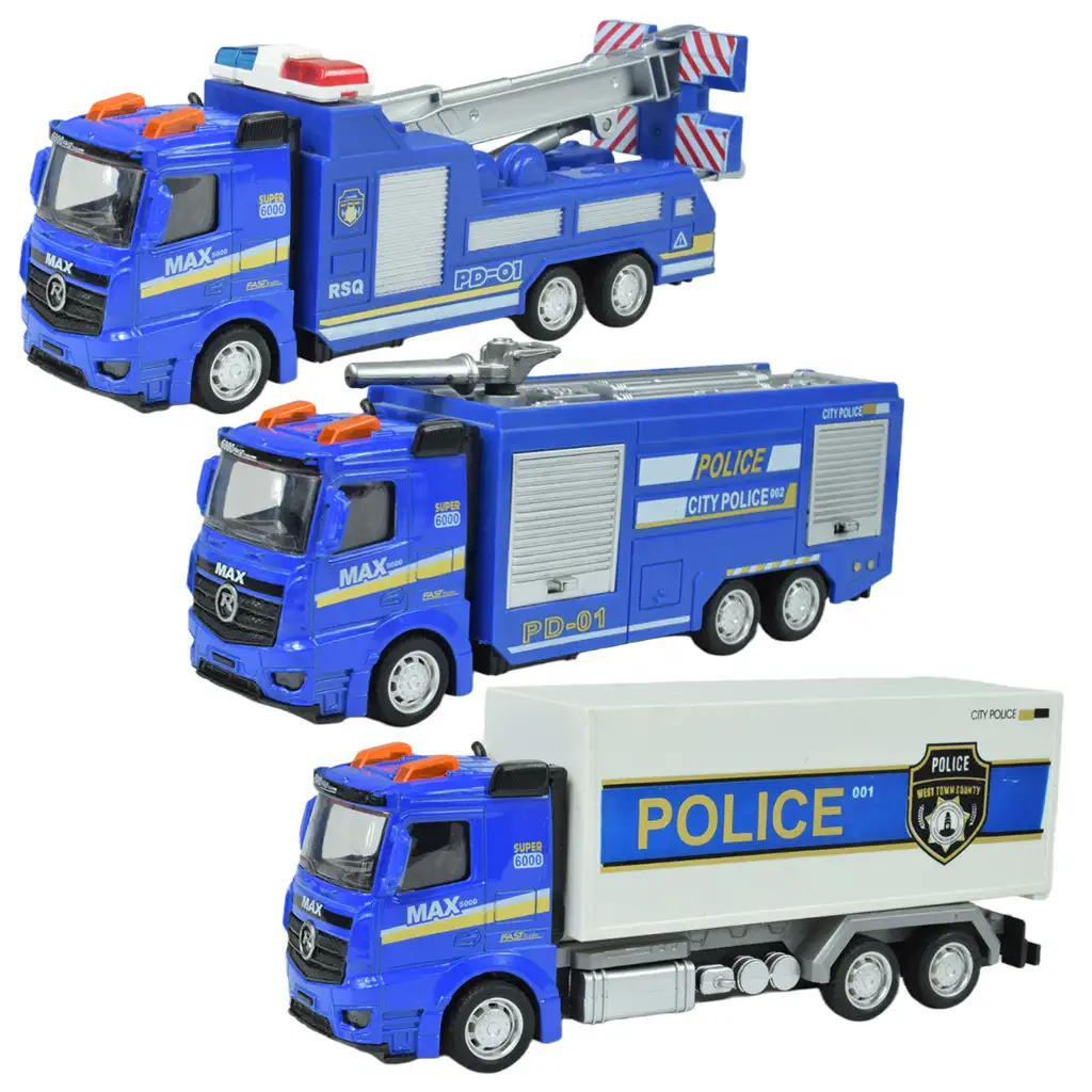 imagen de Coches de Policía: Camión policial de ruedas de lenticular en varias versiones 19cm 1