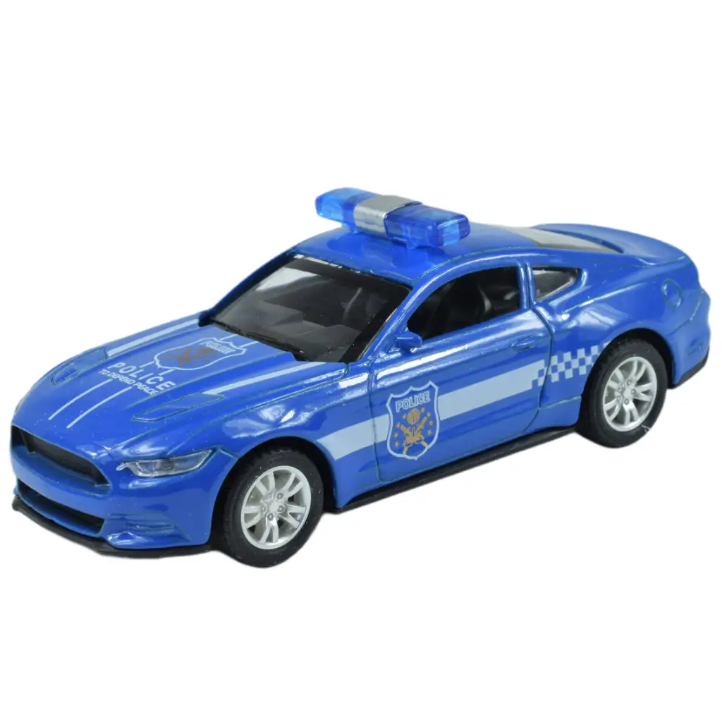 imagen de Coches de Policía: Coche de policía de metal con retroceso en varias versiones 11cm 1ud 2