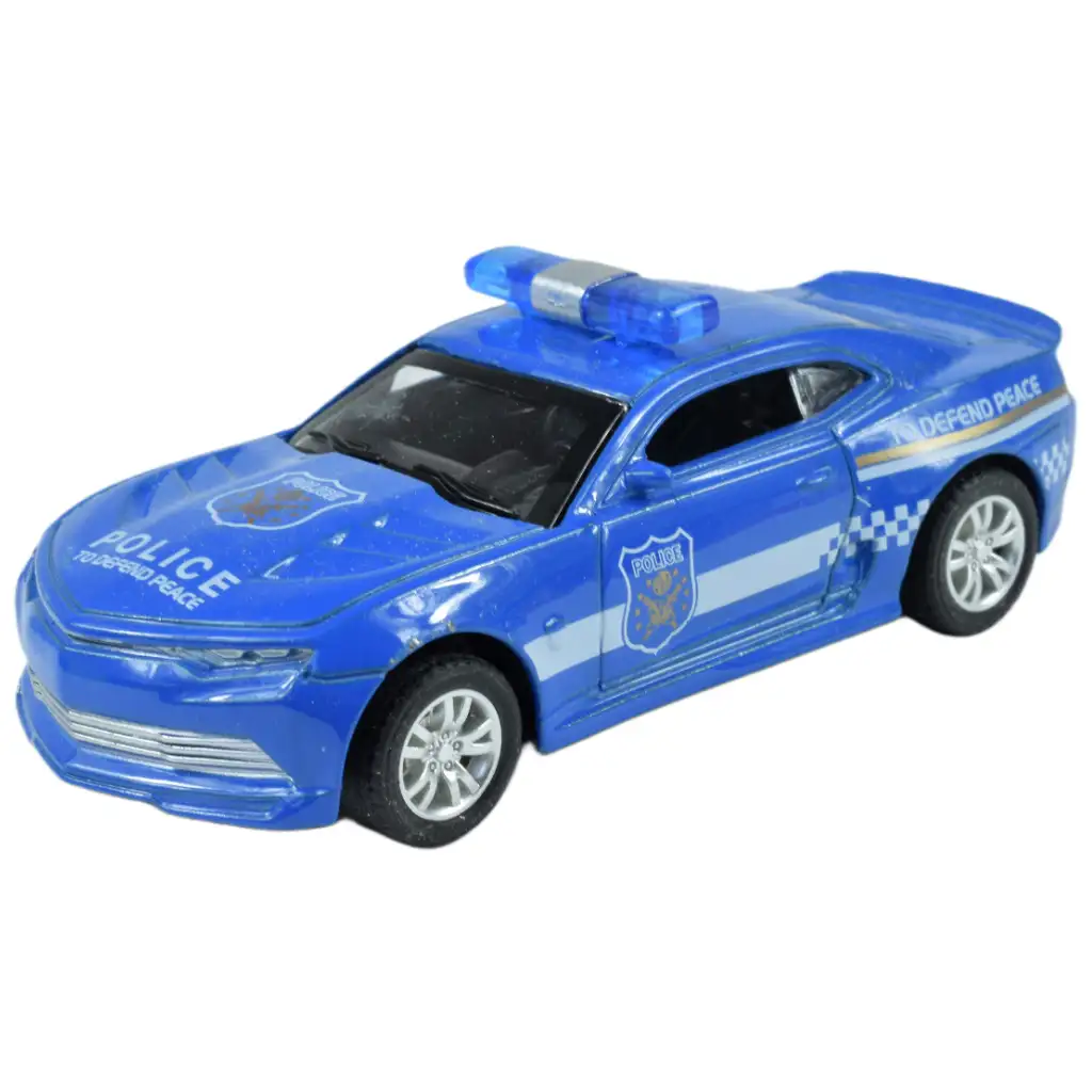 imagen de Coches de Policía: Coche de policía de metal con retroceso en varias versiones 11cm 1ud 4