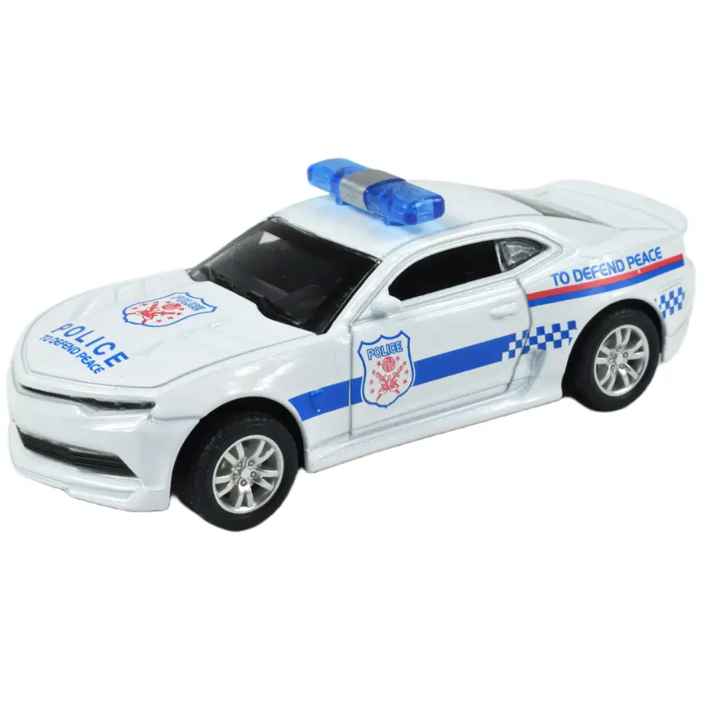 imagen de Coches de Policía: Coche de policía de metal con retroceso en varias versiones 11cm 1ud 6