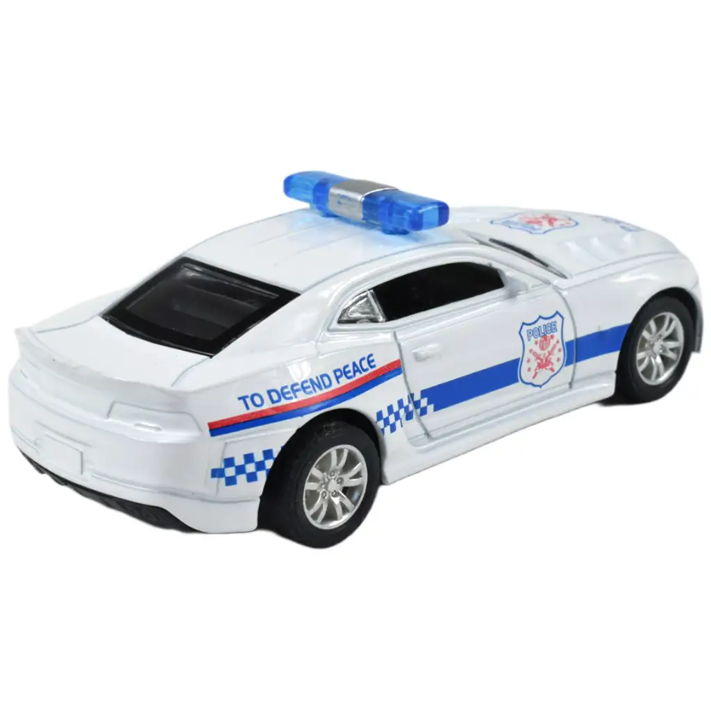imagen de Coches de Policía: Coche de policía de metal con retroceso en varias versiones 11cm 1ud 7