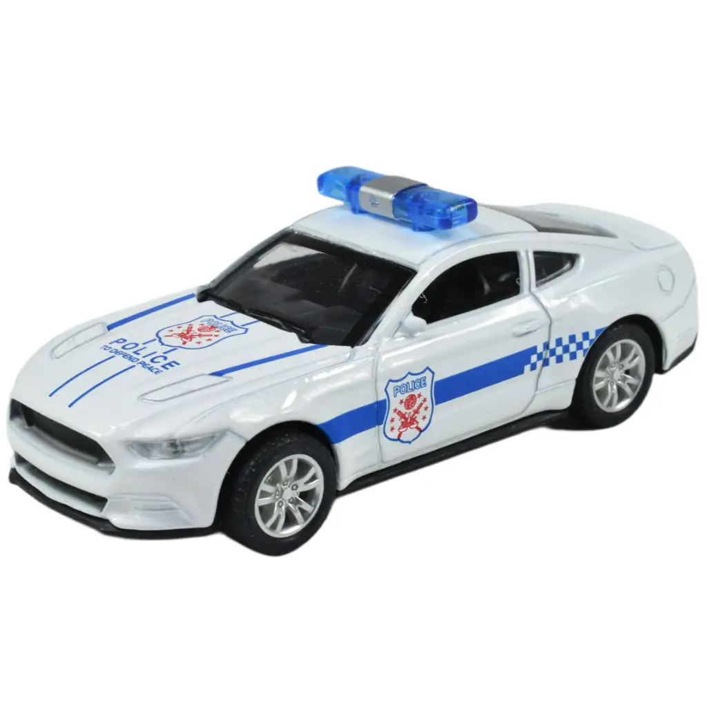 imagen de Coches de Policía: Coche de policía de metal con retroceso en varias versiones 11cm 1ud 8