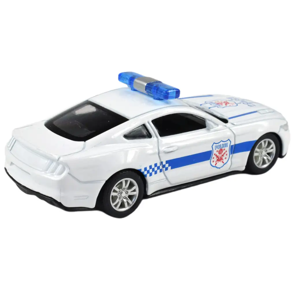 imagen de Coches de Policía: Coche de policía de metal con retroceso en varias versiones 11cm 1ud 9