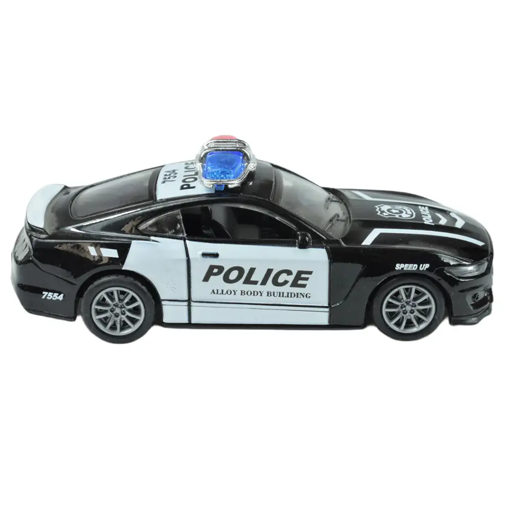 imagen de Coches de Policía: Coche de policía de metal con ruedas de fricción en varias versiones 11cm 1ud 10