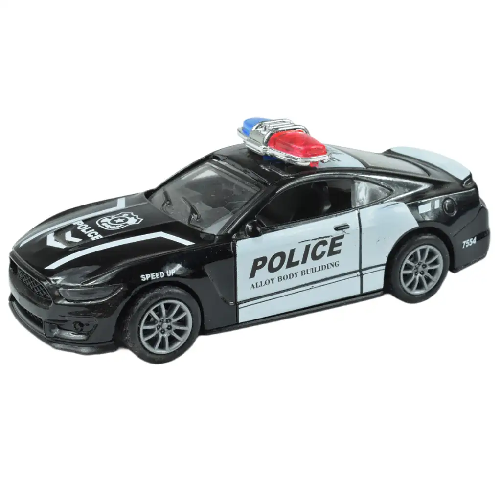 imagen de Coches de Policía: Coche de policía de metal con ruedas de fricción en varias versiones 11cm 1ud 8