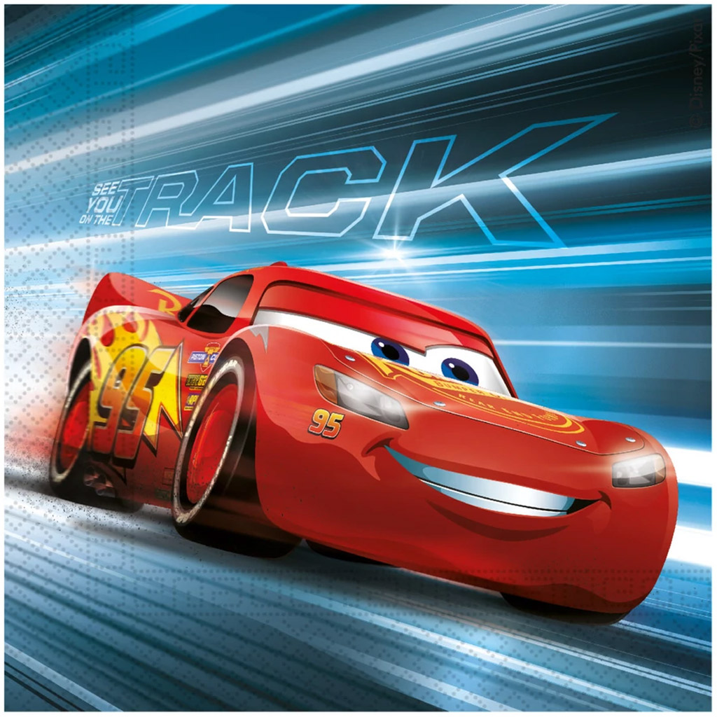 imagen de Coches paquete de servilletas de papel de 20 unidades de 2 capas 33x33cm 1