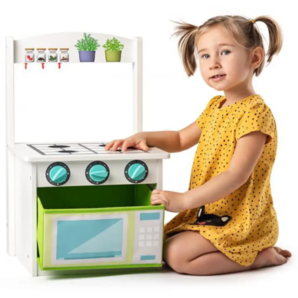 imagen de Cocina de juguete de madera y silla pequeña 2 en 1 - Woodyland 2