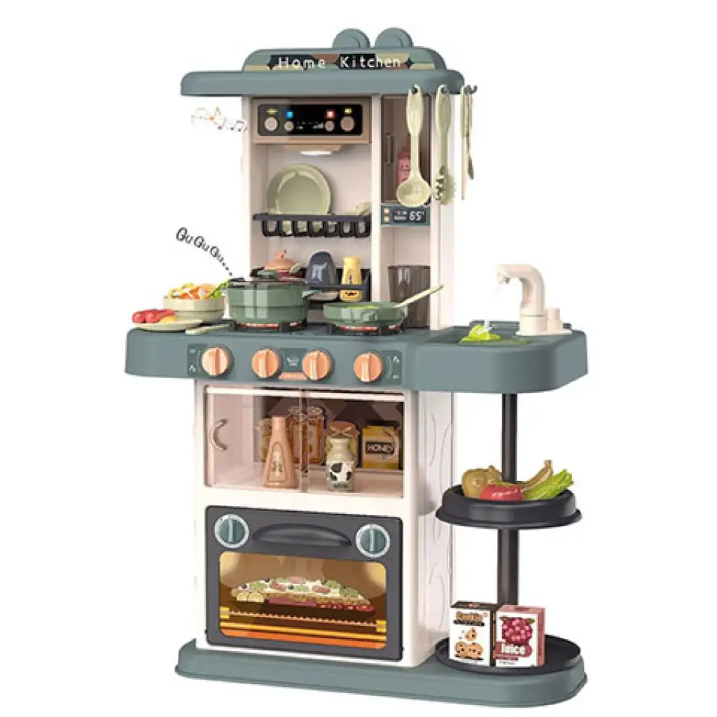 imagen de Cocina de juguete Fashion con luz y sonido set de 38 piezas en dos colores 3