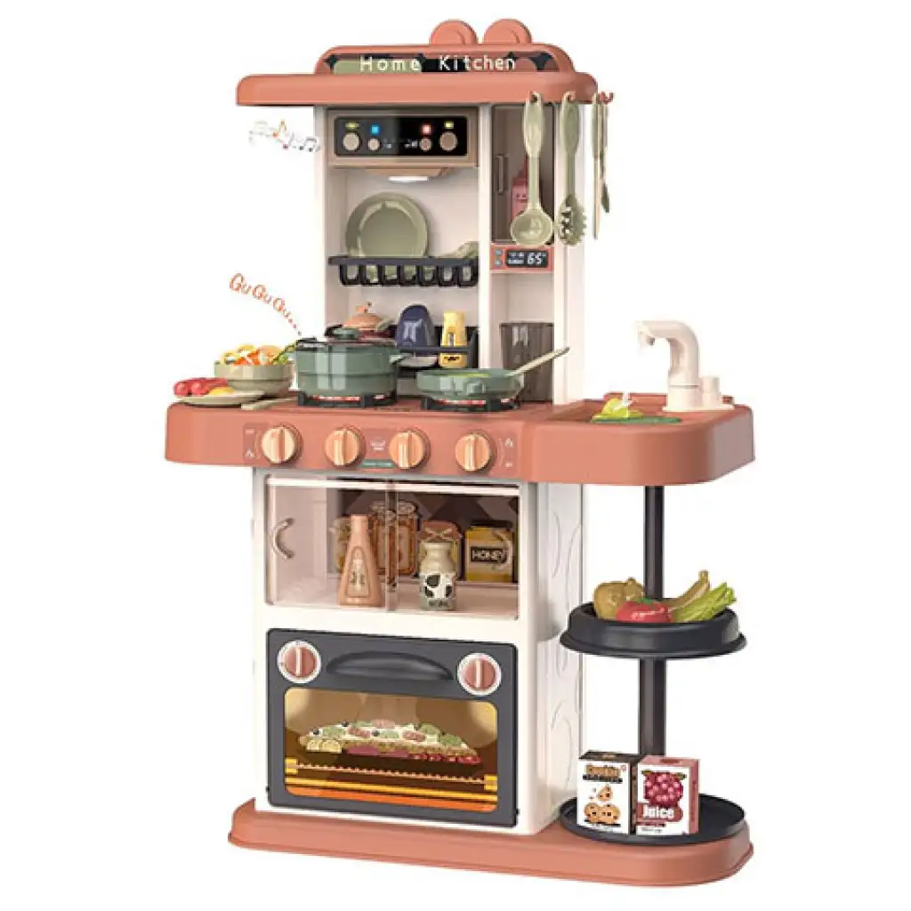 imagen de Cocina de juguete Fashion con luz y sonido set de 38 piezas en dos colores 4