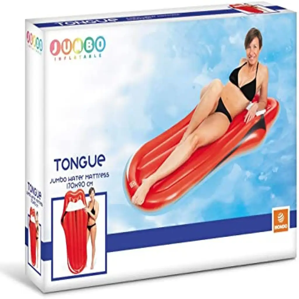 imagen de Colchón de goma en forma de lengua Jumbo 90x170cm - Mondo Toys 1