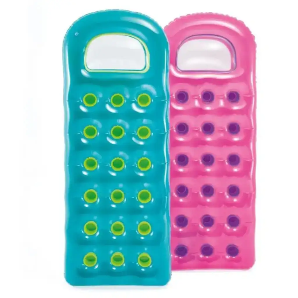 imagen de Colchón inflable con almohada con ventana de colores 188x71cm en 2 versiones - Intex 1