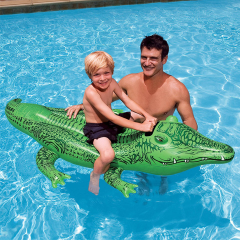 imagen de Colchón inflable de cocodrilo para montar 163x97cm - Intex 2