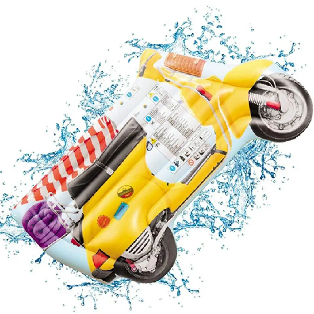 imagen de Colchón inflable Jumbo Retro moto 113x183cm - Mondo Toys 2