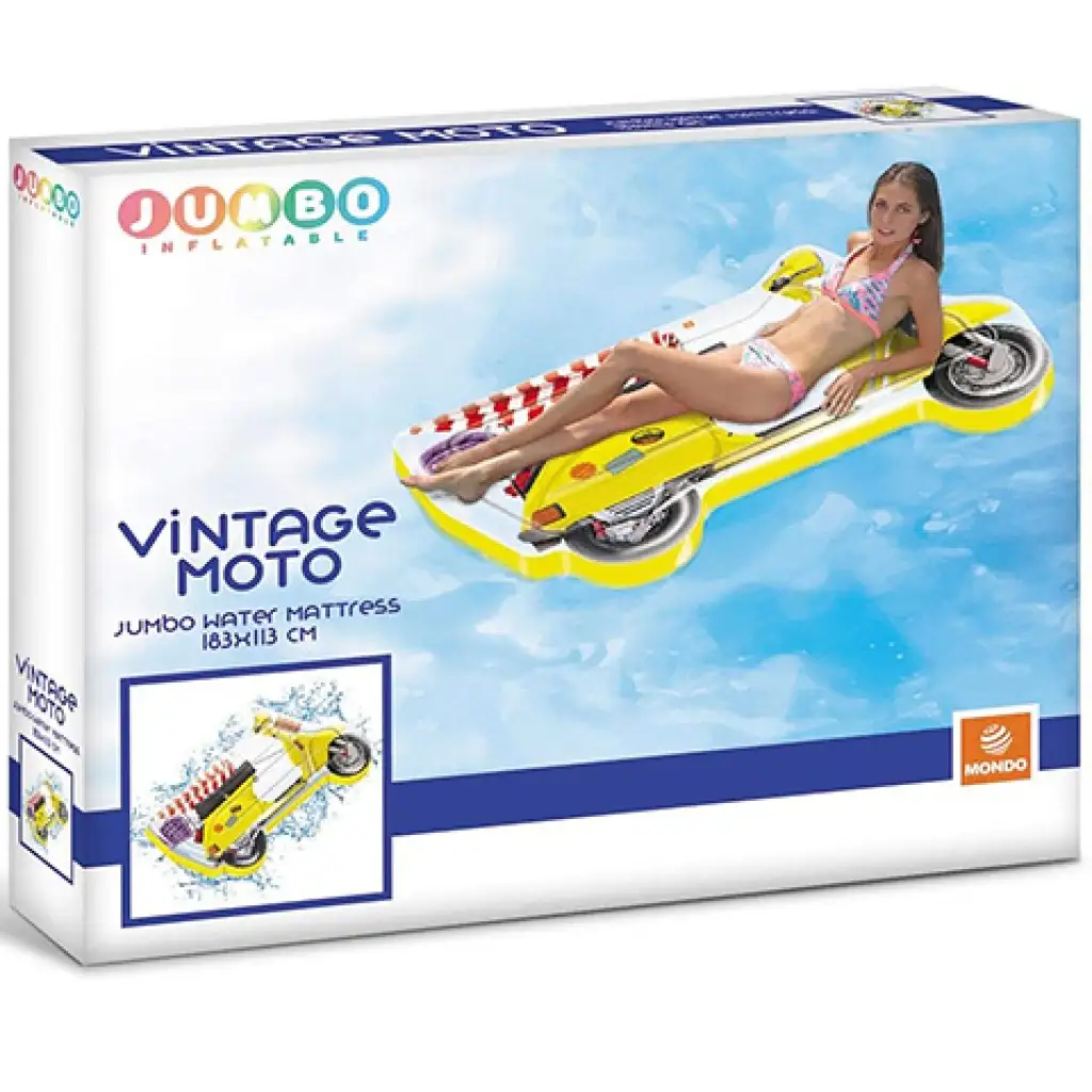 imagen de Colchón inflable Jumbo Retro moto 113x183cm - Mondo Toys 1