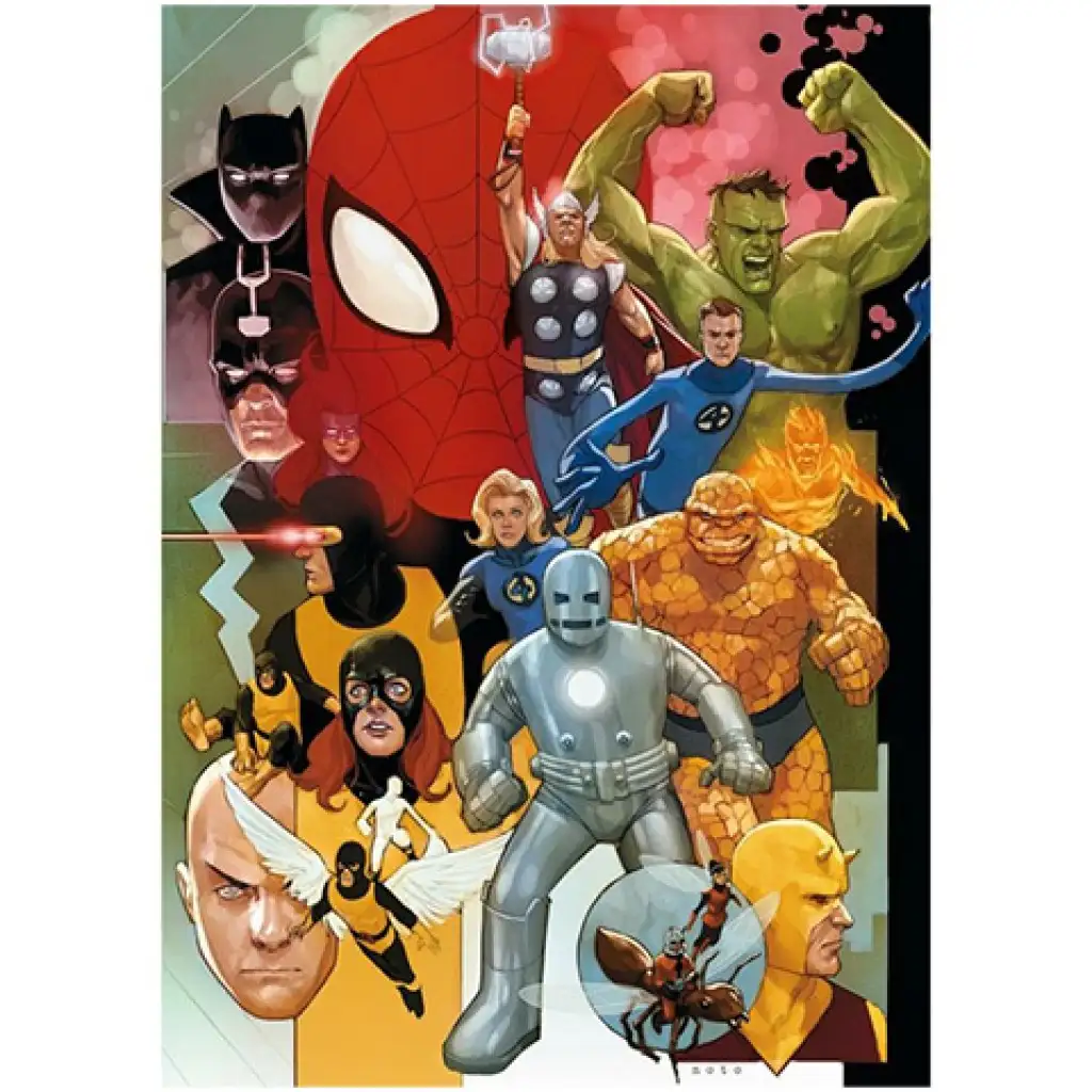 imagen de Colección de Alta Calidad: Marvel superhéroes años 80 puzzle premium de 1000 piezas 69x50cm - Clementoni 2