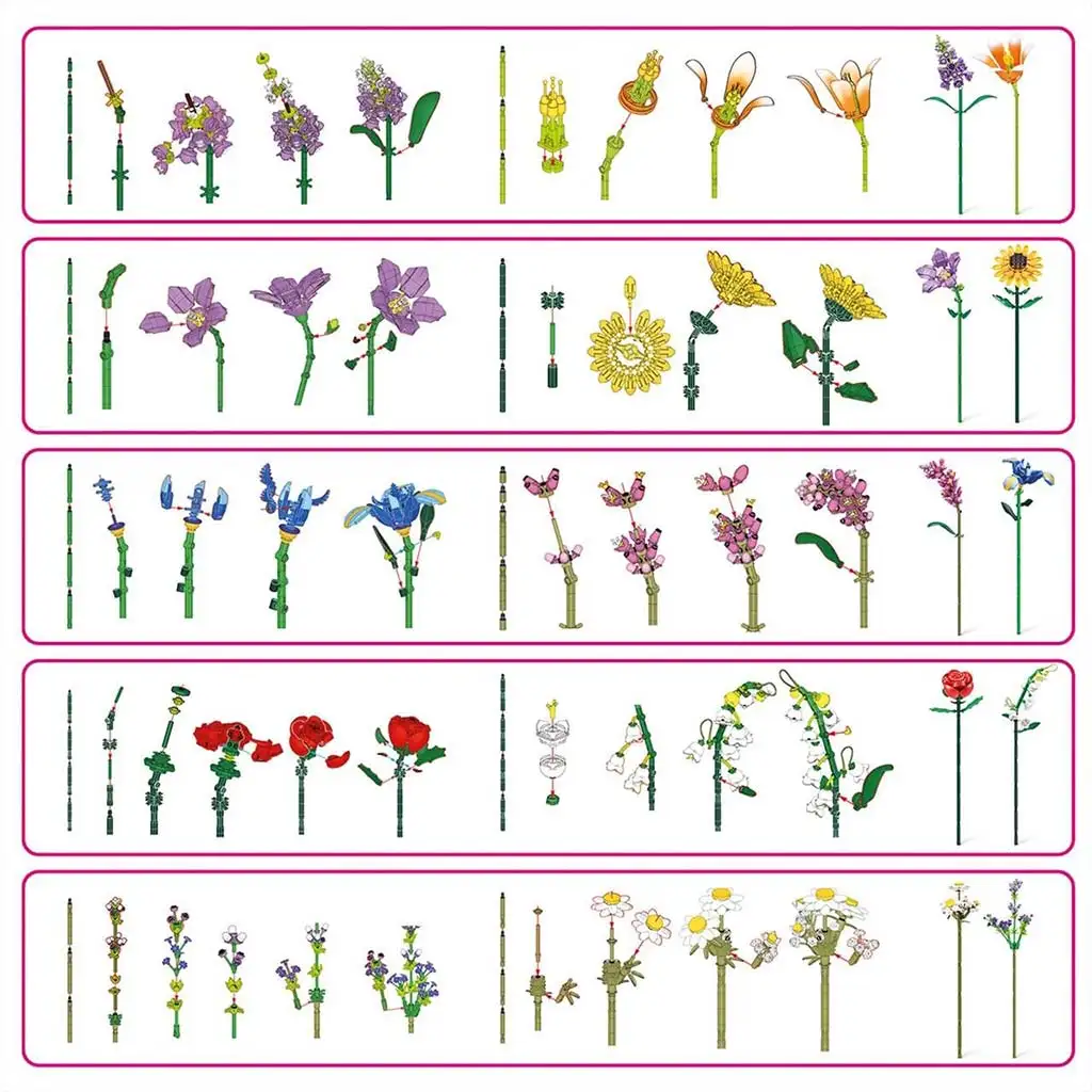 imagen de Colección de flores de hilo MAX 1. serie varios 3