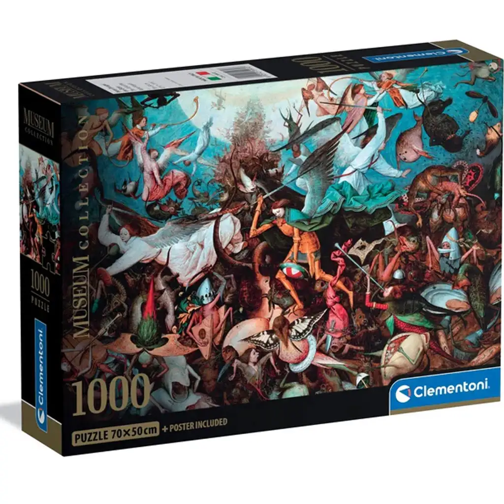 imagen de Colección Museo: Bruegel - La caída de los ángeles rebeldes puzzle de 1000 piezas con póster - Clementoni 1