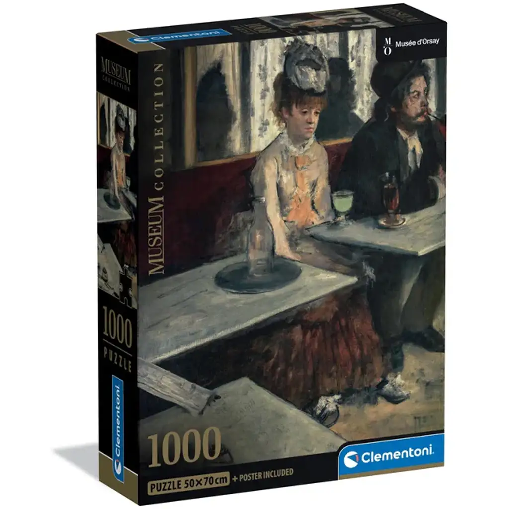 imagen de Colección Museo: Edgar Degas - En un café puzzle de 1000 piezas con póster - Clementoni 1